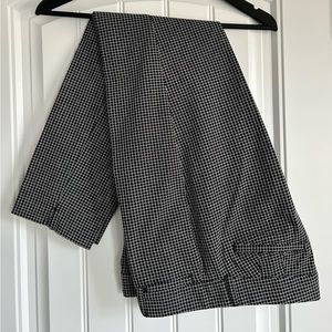 Banana Republic Sloan Straight Pant, Black & White Mini-Check Pattern